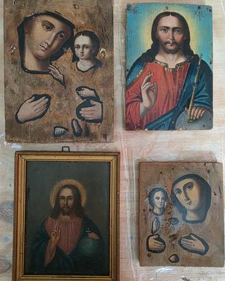 piccole icone e quadretto antico.