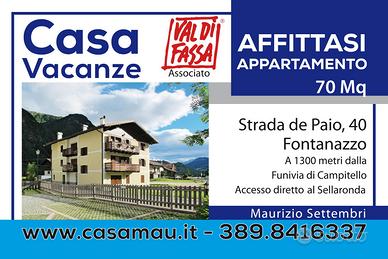 Val di Fassa Trilocale 75 mq (Max 7 persone)