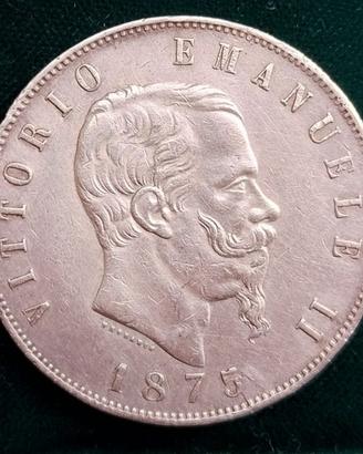 5 lire 1875 R Vittorio Emanuele II