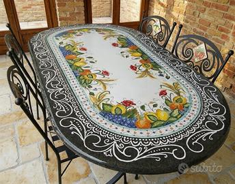 TAVOLO IN PIETRA LAVICA MIS. 200X100 CM. IN ITALIA