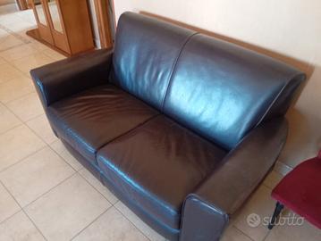 Salotto in pelle testa di moro by Natuzzi