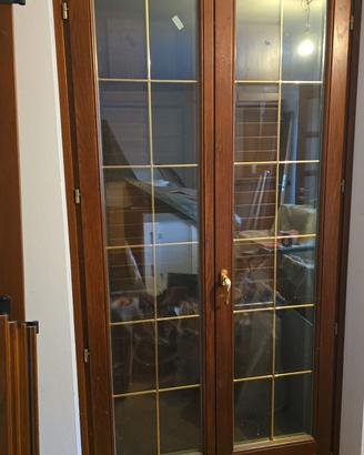 Porta-finestra in legno rovere 2 ante 115x228