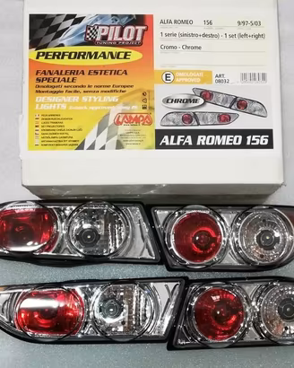 Coppia Fanali Posteriori ALFA 156 (Tuning Chrome)