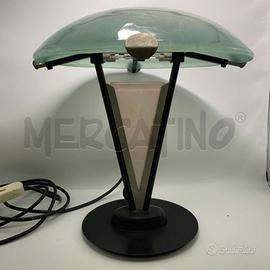 LAMPADA DA TAVOLO NERA C/VETRO VERDE