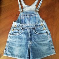 Pantaloncini jeans a salopette vintage