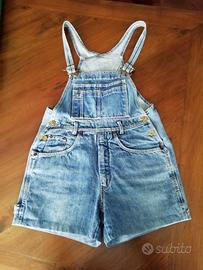 Pantaloncini jeans a salopette vintage