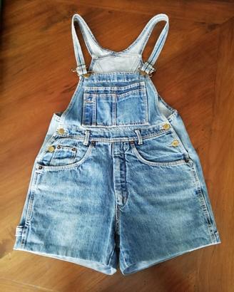 Pantaloncini jeans a salopette vintage
