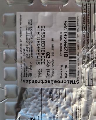 micro controllore STMG431CBT6 