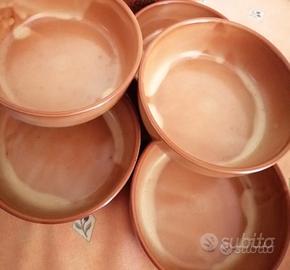 Servizio citole piatti spaghettiera in terracotta