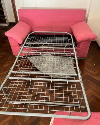 Divano letto rosa