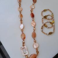 Collana lunga bigiotteria + bracciali