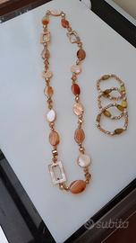 Collana lunga bigiotteria + bracciali