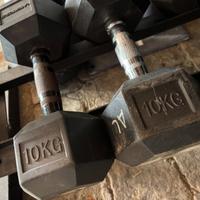 Manubri Esagonali Gommati 10kg coppia