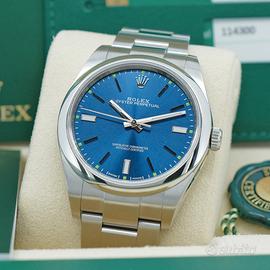 ROLEX OYSTER PERPETUAL 114300 BLU 39MM FULL SET 
