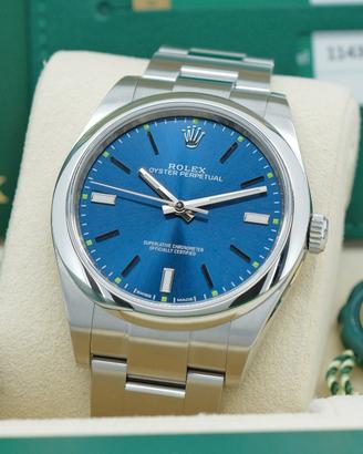 ROLEX OYSTER PERPETUAL 114300 BLU 39MM FULL SET 