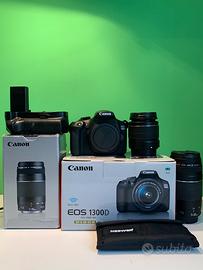 Canon 1300d kit + 75-300mm + gadget