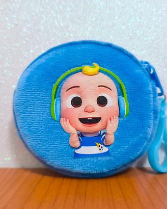 Portamonete azzurro Cocomelon con portachiavi 