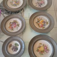 Piatti decorativi in peltro