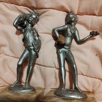 coppia Statuette vintage,  inverno e