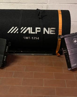 subwoofer alpine con 2 ampli