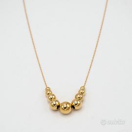Collana in oro giallo 18 kt con palline A.191