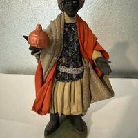 Statuina presepio con abiti in tessuto ( Re magi )