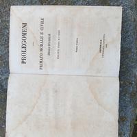 antico libro -  "prolegomeni" - 1845