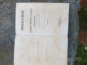 antico libro -  "prolegomeni" - 1845