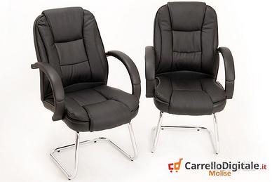 Coppia poltroncine ospite da ufficio modello Smoke