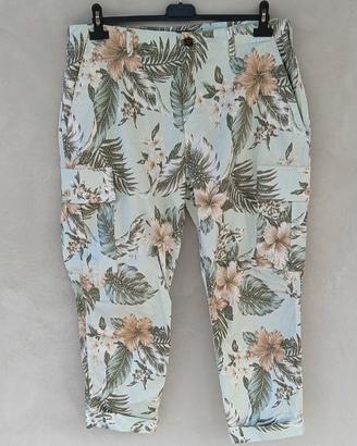 Pantalone cargo donna Mason's, tg 48, floreale