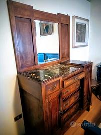 comò anni '50 con cassetti e specchio 