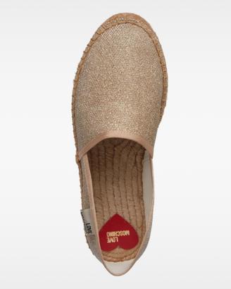 Espadrillas oro Love Moschino - pagate € 159,00