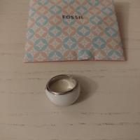 Anello Fossil colore bianco