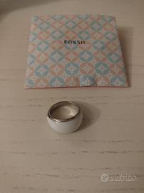 Anello Fossil colore bianco