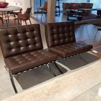 KNOLL Poltrona BARCELLONA (NUOVA) in pelle marrone