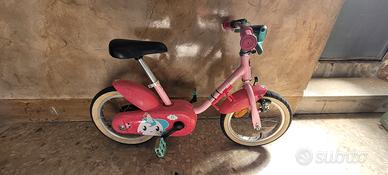 Bici Btwin 14 pollici bambina con rotelle