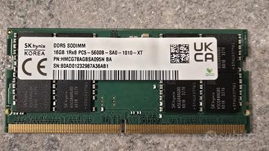 memoria RAM - DDR5 SODIMM - 1Rx8 PC5 16GB