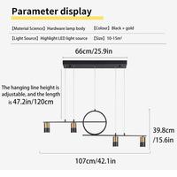 Lampadario moderno a LED - Black & Gold