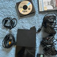 Playstation 2 slim insieme 2controller e giochi