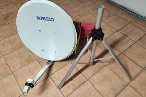 Parabola satellitare Teleco,  treppiede, satfinder