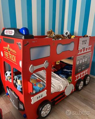 LETTO MOD. CAMION POMPIERI A CASTELLO