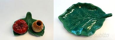 Ceramiche Pacetti Albisola Sale Pepe + piatto