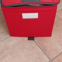 organizer armadio scatola tessuto rosso