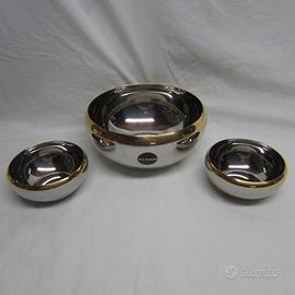 Alessi Set Insalatiera Ciotole Acciaio inox 18/10