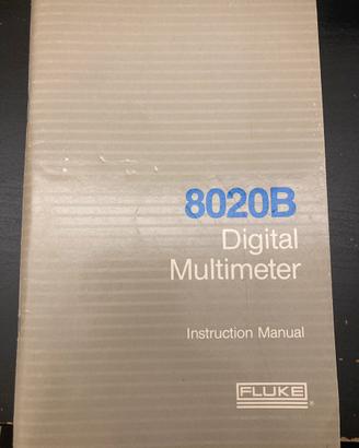 FLUKE 8020 B Instruction Manual