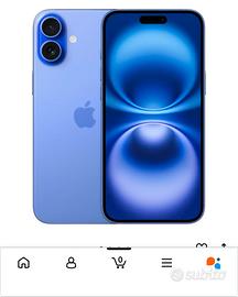 iphone 16 plus 128 g blu