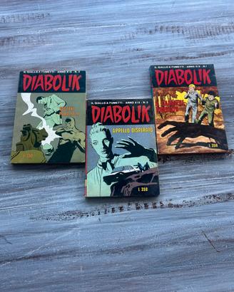 Diabolik originali anno XIX numeri 1,2 e 3.