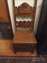 sedie   (due)  legno massello   mod TRONO