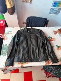 giubbotto in pelle nero (vera pelle)