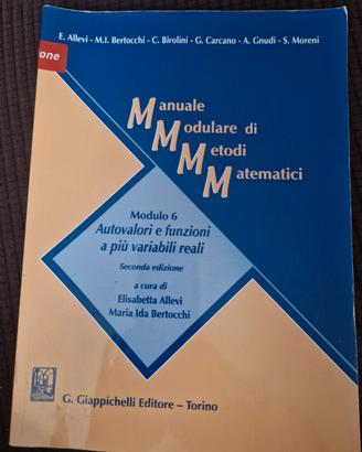 Manuale modulare di metodi matematici. Modulo 6 -